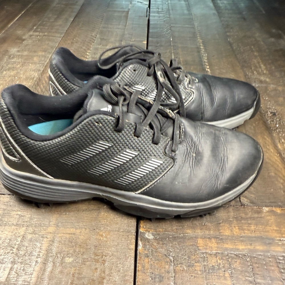 Adidas Bounce Golf Shoes Men’s 7.5 Black Soft spikes - Picture 8 of 12